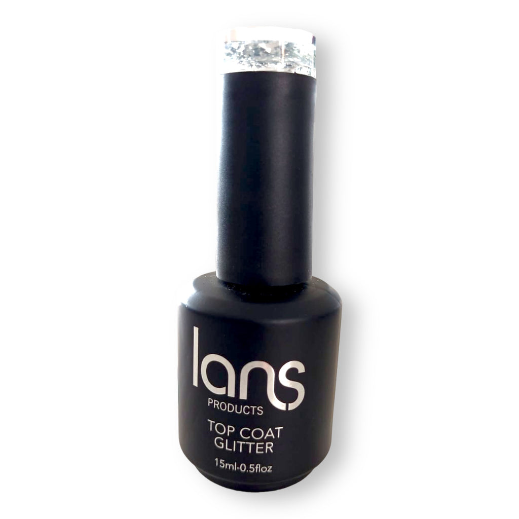 TOP COAT GLITTER PLATEADO