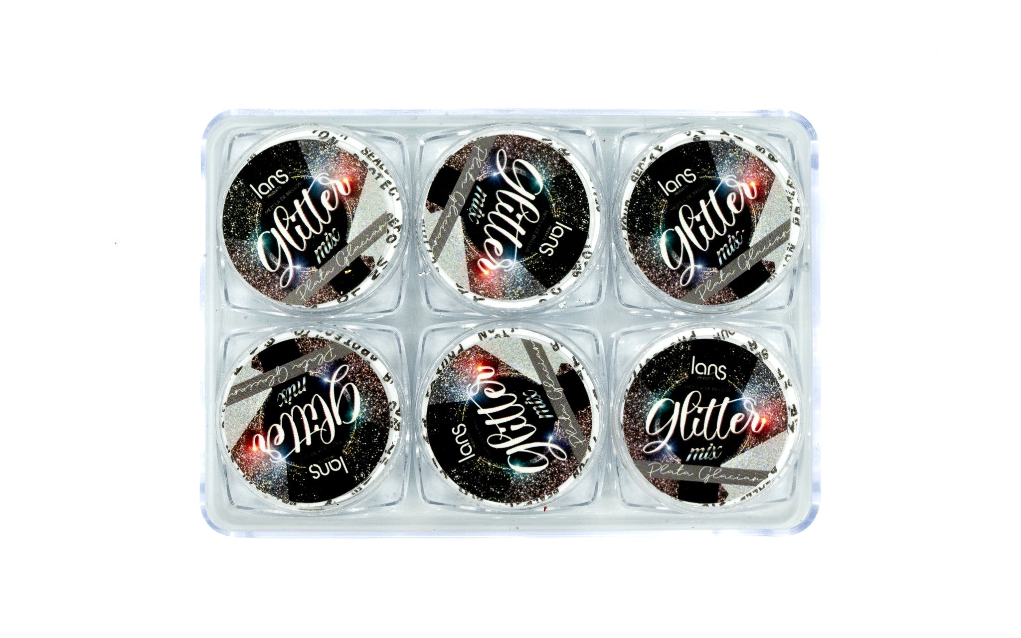 GLITTER MIX PLATA GLACIAR